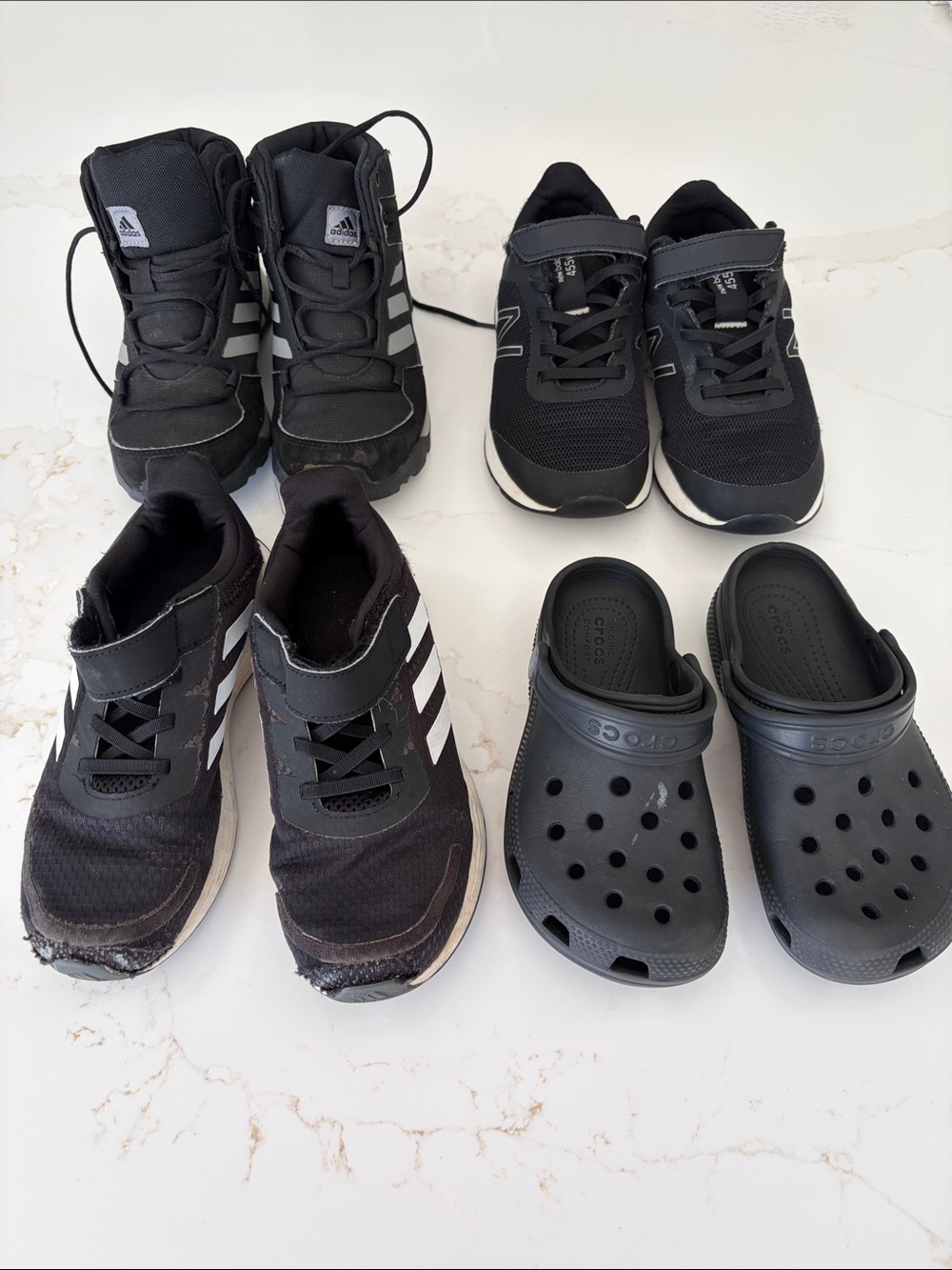 Kids shoe lot sizes 12 thru 2.5